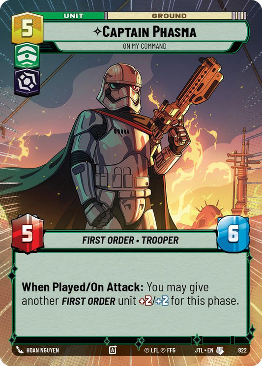 Star Wars: Unlimited: Captain Phasma - On My Command (Hyperspace Foil) card image