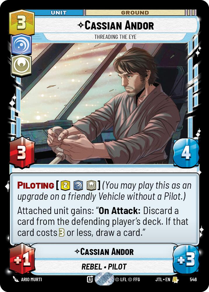 Star Wars: Unlimited: Cassian Andor - Threading the Eye (Foil) card image