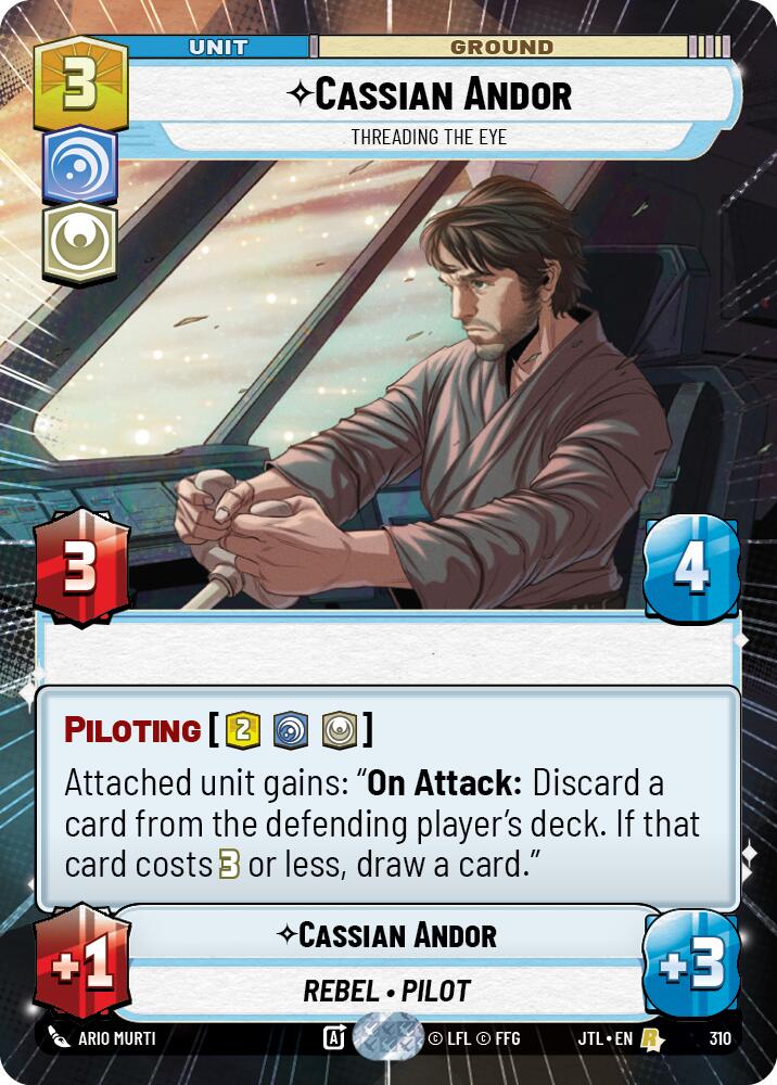 Star Wars: Unlimited: Cassian Andor - Threading the Eye (Hyperspace) card image