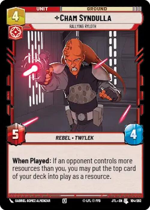 Star Wars: Unlimited: Cham Syndulla - Rallying Ryloth card image