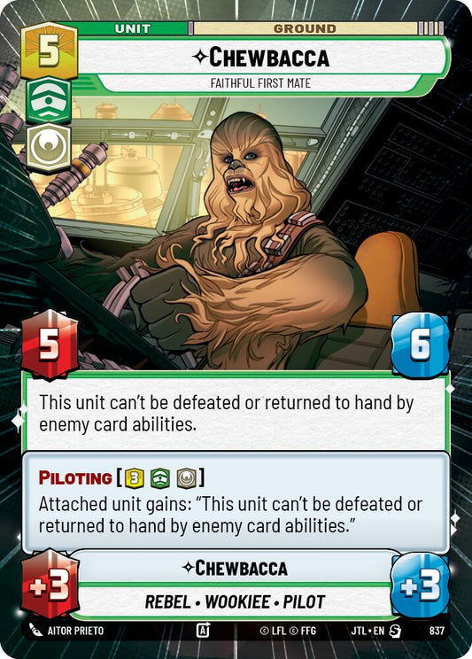 Star Wars: Unlimited: Chewbacca - Faithful First Mate (Hyperspace Foil) card image