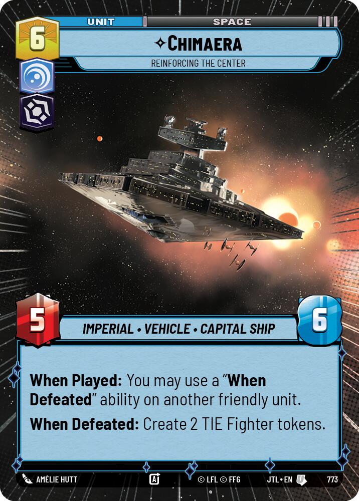 Star Wars: Unlimited: Chimaera - Reinforcing the Center (Hyperspace Foil) card image