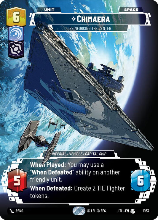 Star Wars: Unlimited: Chimaera - Reinforcing the Center (Prestige Foil) card image