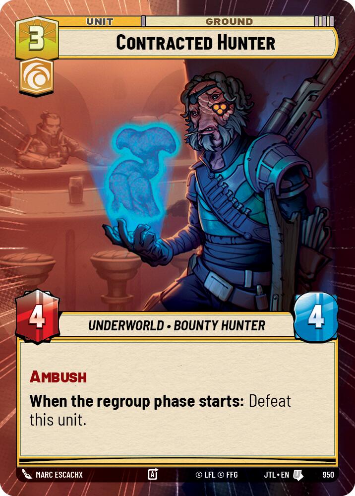 Star Wars: Unlimited: Contracted Hunter (Hyperspace Foil) card image