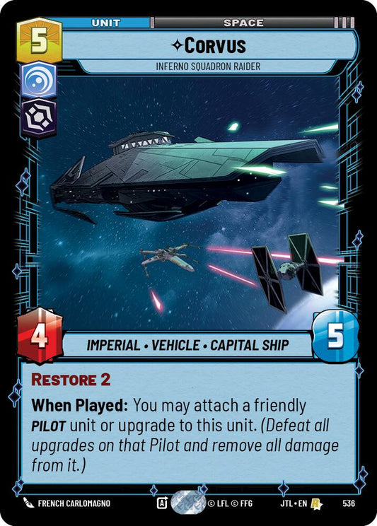 Star Wars: Unlimited: Corvus - Inferno Squadron Raider (Foil) card image