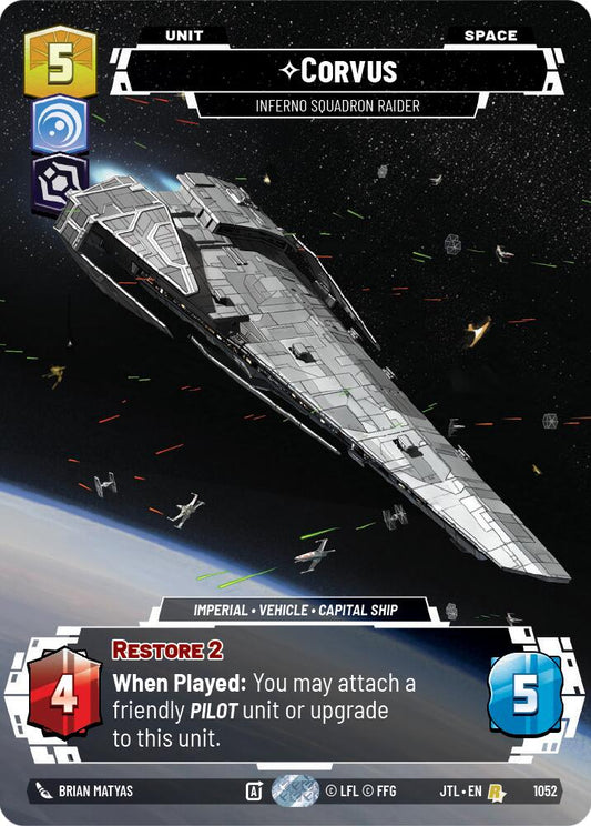 Star Wars: Unlimited: Corvus - Inferno Squadron Raider (Prestige Foil) card image