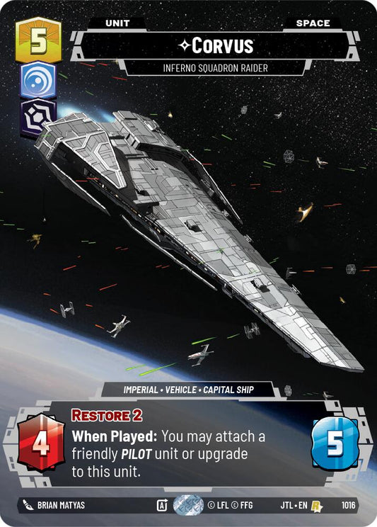 Star Wars: Unlimited: Corvus - Inferno Squadron Raider (Prestige) card image