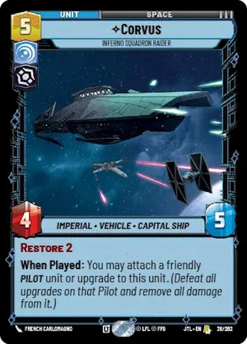 Star Wars: Unlimited: Corvus - Inferno Squadron Raider card image