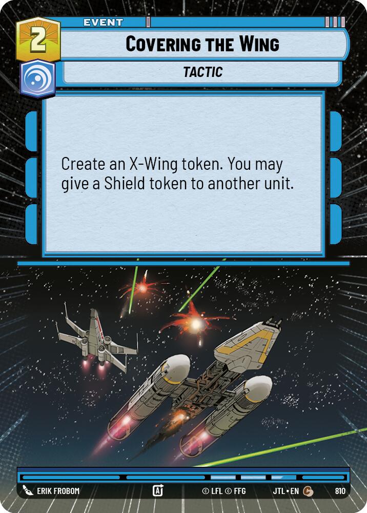 Star Wars: Unlimited: Covering the Wing (Hyperspace Foil) card image