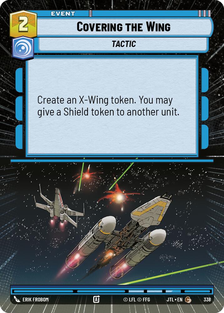 Star Wars: Unlimited: Covering the Wing (Hyperspace) card image