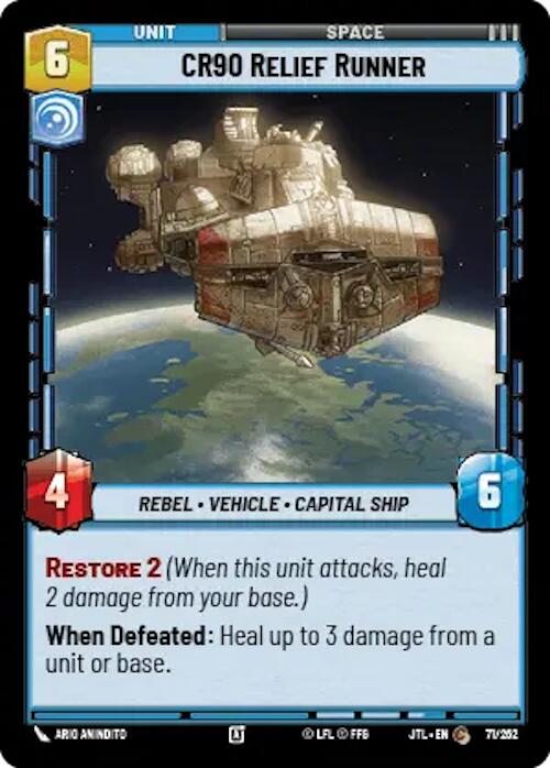 Star Wars: Unlimited: CR90 Relief Runner card image