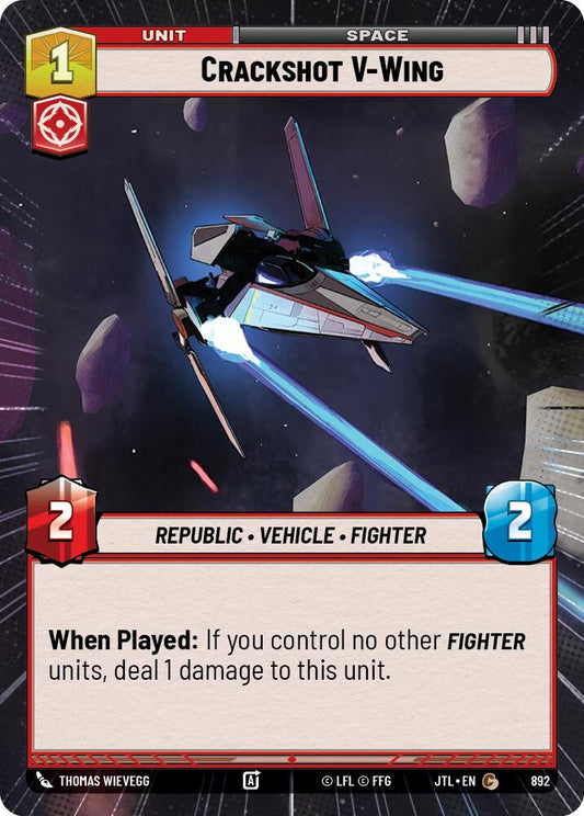 Star Wars: Unlimited: Crackshot V-Wing (Hyperspace Foil) card image