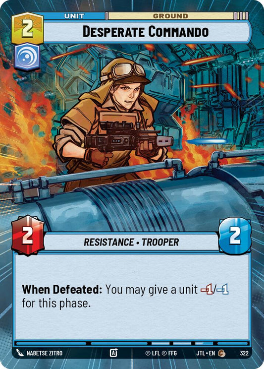 Star Wars: Unlimited: Desperate Commando (Hyperspace) card image