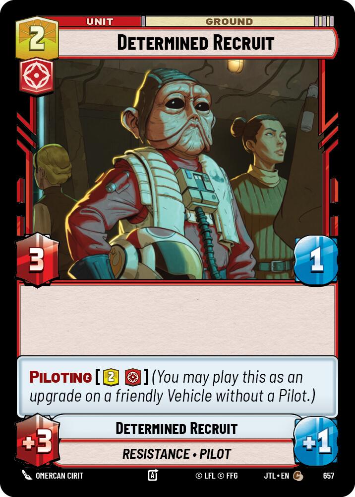 Star Wars: Unlimited: Determined Recruit (Foil) card image