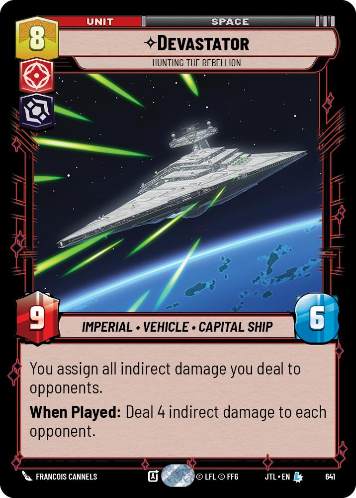 Star Wars: Unlimited: Devastator - Hunting the Rebellion (Foil) card image