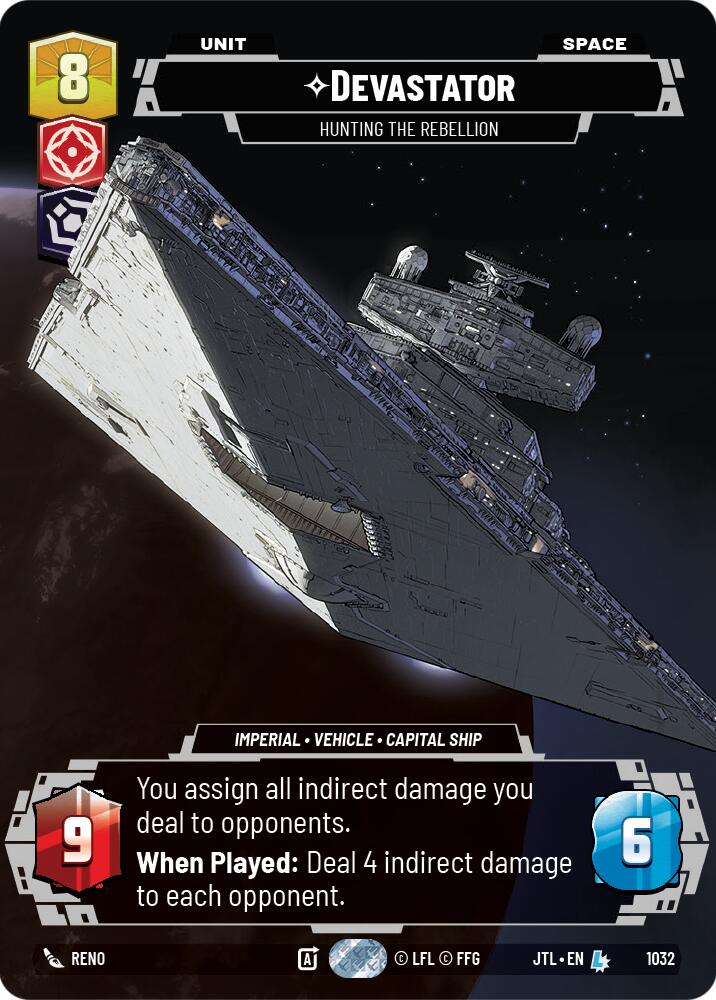 Star Wars: Unlimited: Devastator - Hunting the Rebellion (Prestige) card image