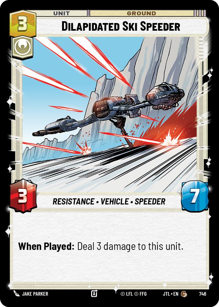 Star Wars: Unlimited: Dilapidated Ski Speeder (Foil) card image