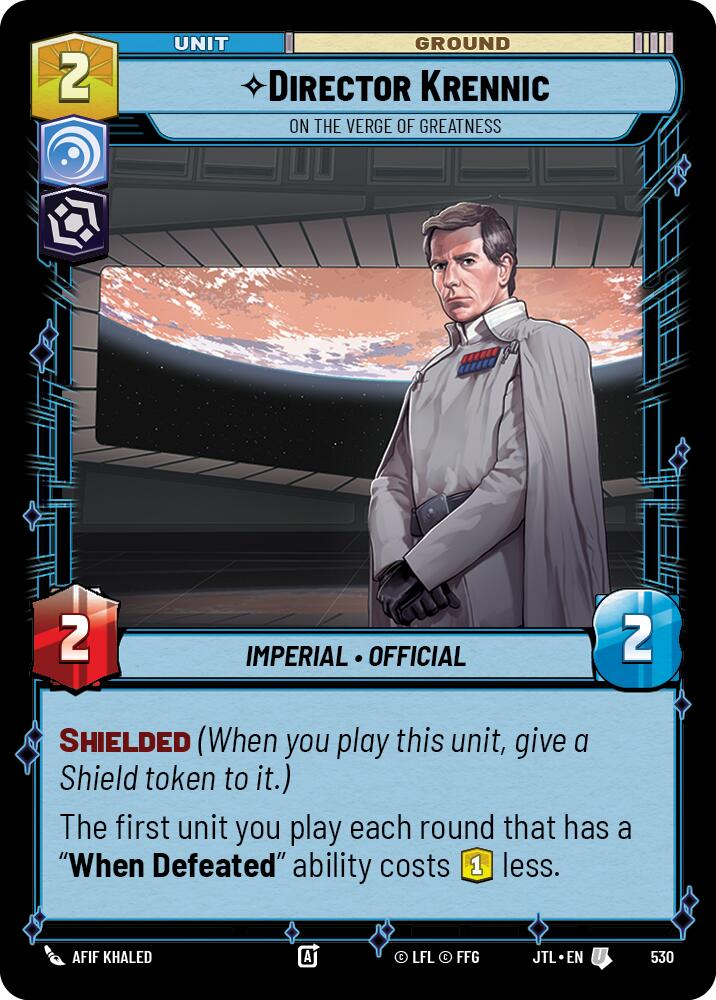 Star Wars: Unlimited: Director Krennic - On the Verge of Greatness (Foil) card image