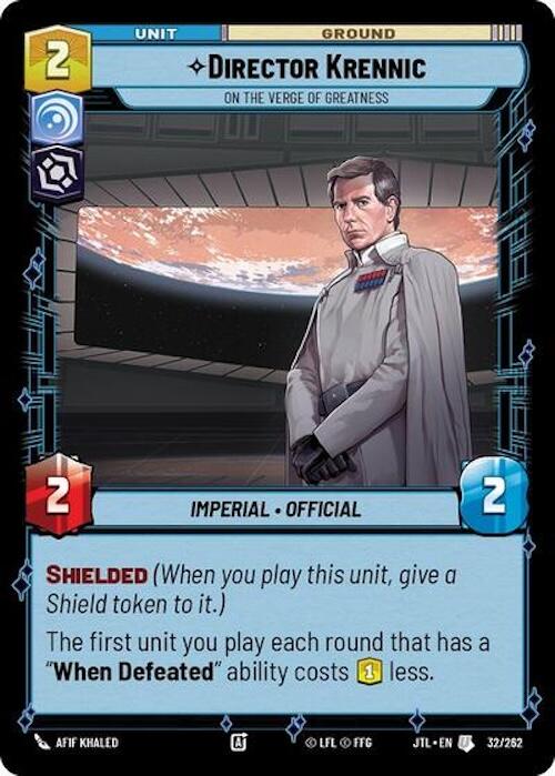 Star Wars: Unlimited: Director Krennic - On the Verge of Greatness card image