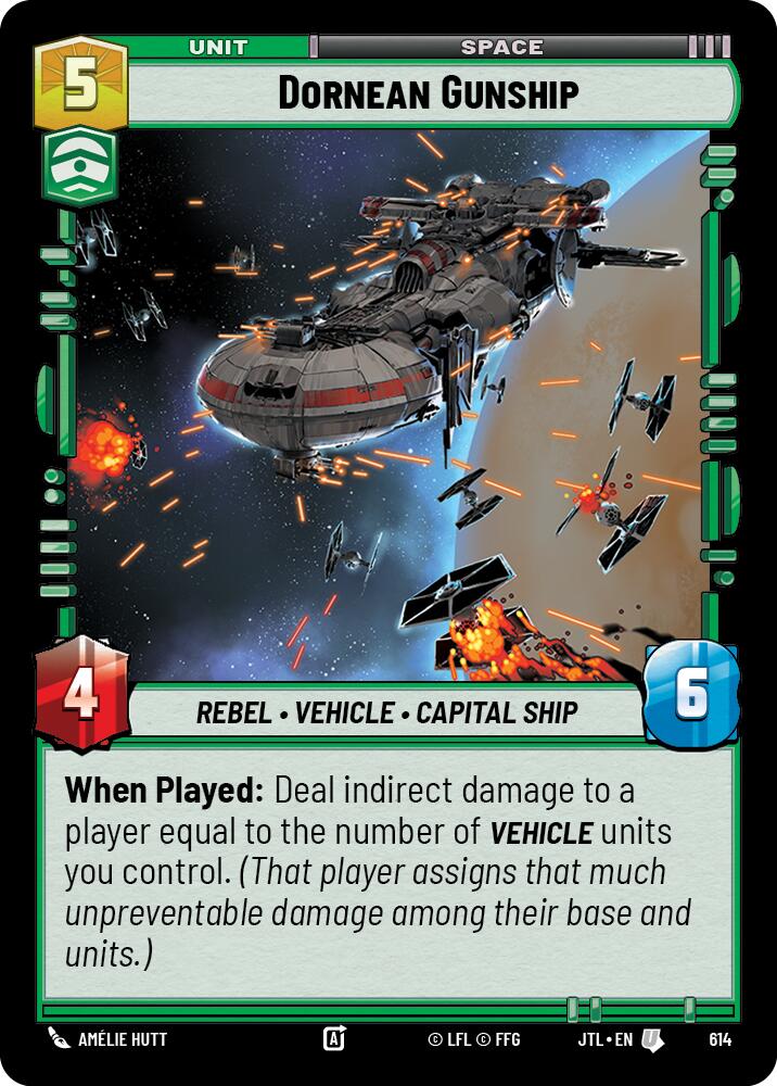 Star Wars: Unlimited: Dornean Gunship (Foil) card image