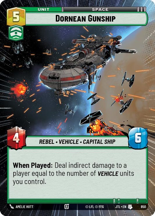 Star Wars: Unlimited: Dornean Gunship (Hyperspace Foil) card image