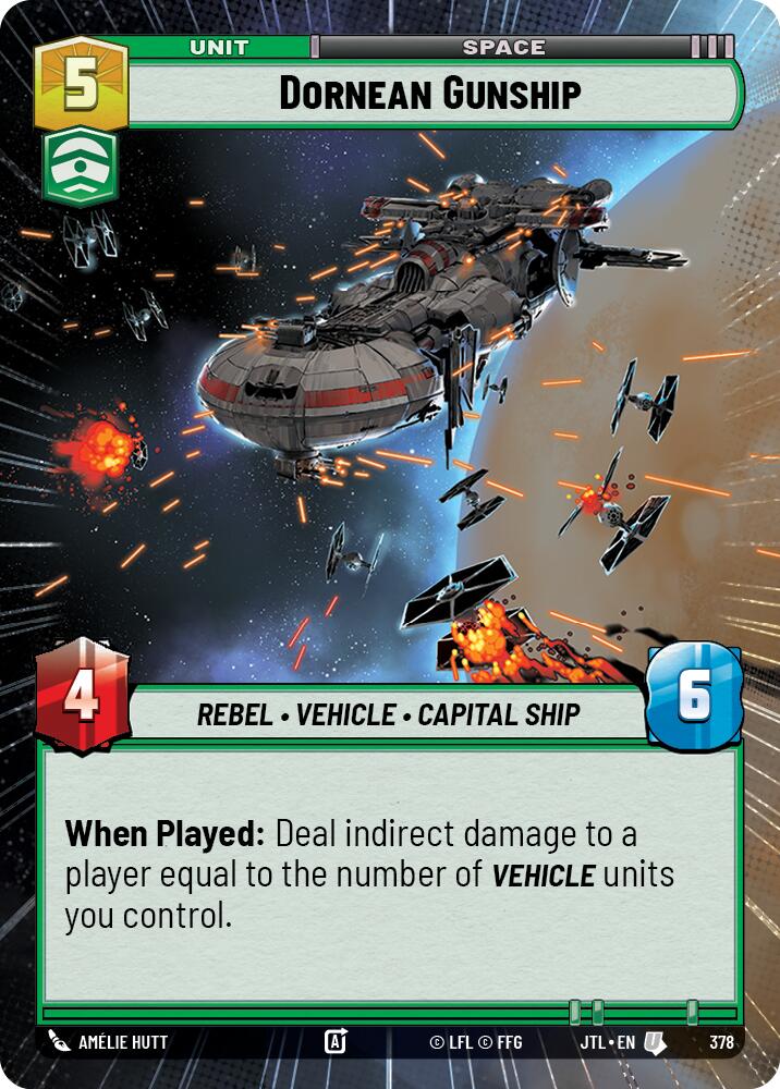 Star Wars: Unlimited: Dornean Gunship (Hyperspace) card image