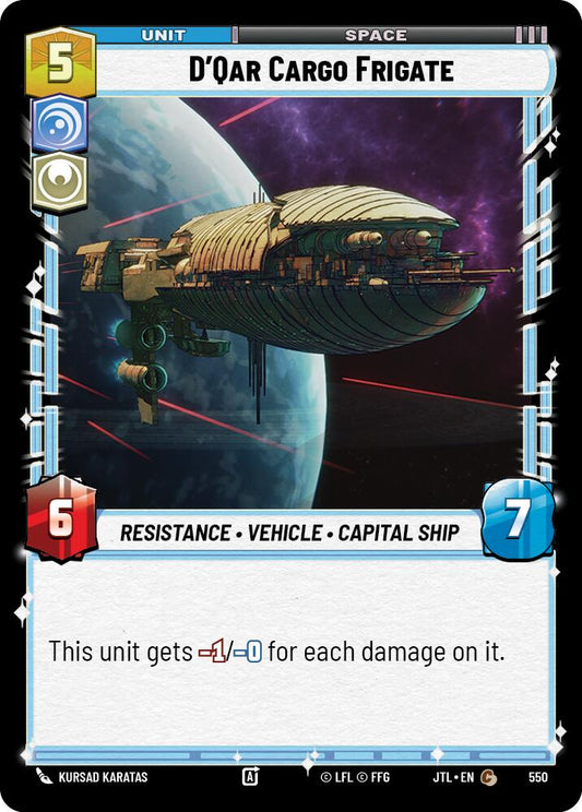 Star Wars: Unlimited: D'Qar Cargo Frigate (Foil) card image