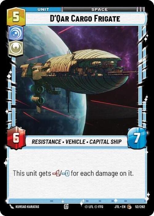 Star Wars: Unlimited: D'Qar Cargo Frigate card image