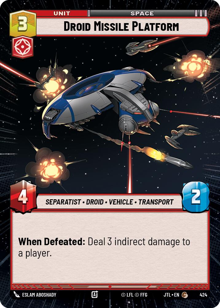 Star Wars: Unlimited: Droid Missile Platform (Hyperspace) card image