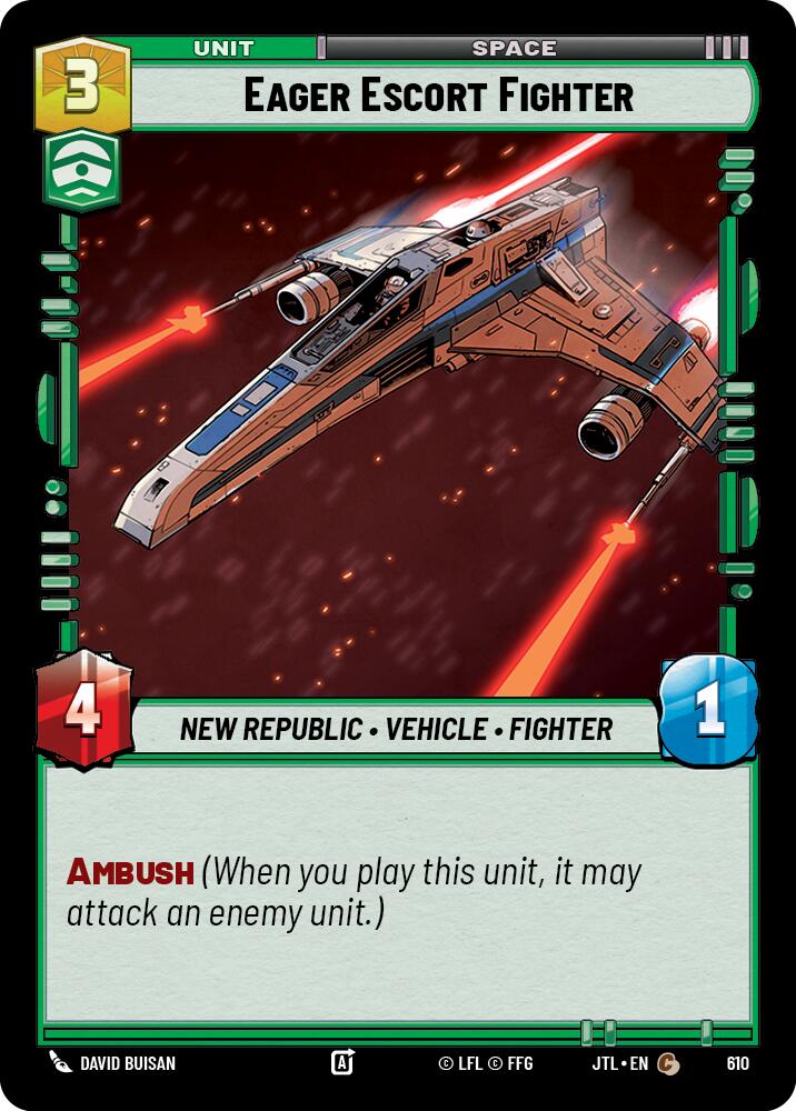 Star Wars: Unlimited: Eager Escort Fighter (Foil) card image