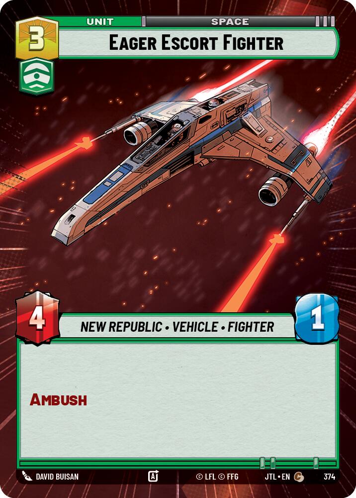 Star Wars: Unlimited: Eager Escort Fighter (Hyperspace) card image