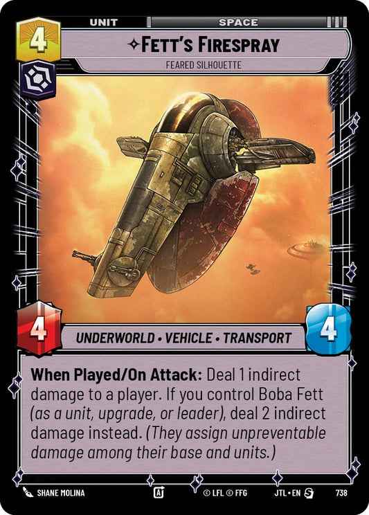 Star Wars: Unlimited: Fett's Firespray - Feared Silhouette (Foil) card image