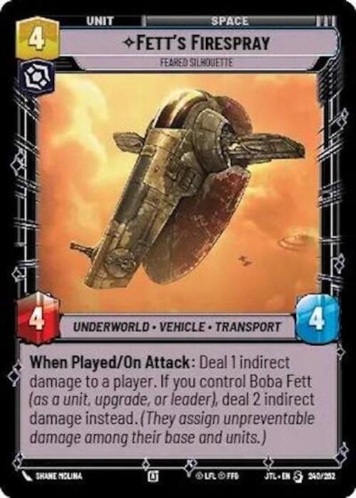 Star Wars: Unlimited: Fett's Firespray - Feared Silhouette card image