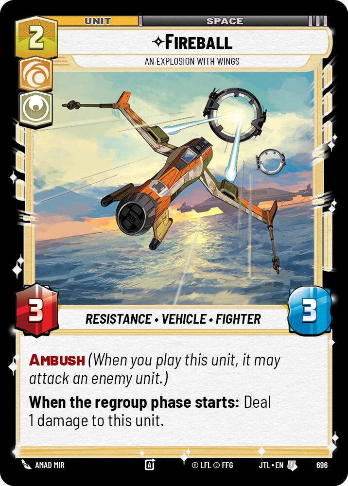 Star Wars: Unlimited: Fireball - An Explosion With Wings (Foil) card image