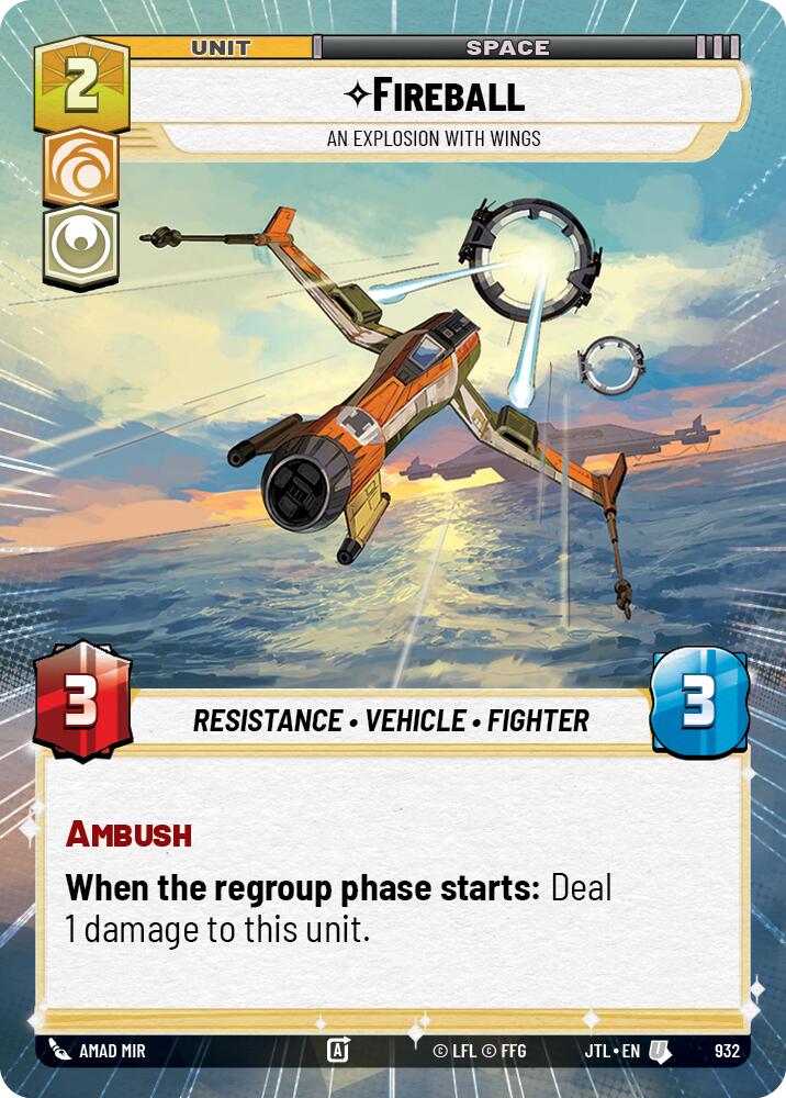 Star Wars: Unlimited: Fireball - An Explosion With Wings (Hyperspace Foil) card image