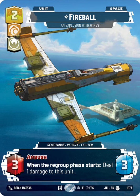 Star Wars: Unlimited: Fireball - An Explosion With Wings (Prestige Foil) card image