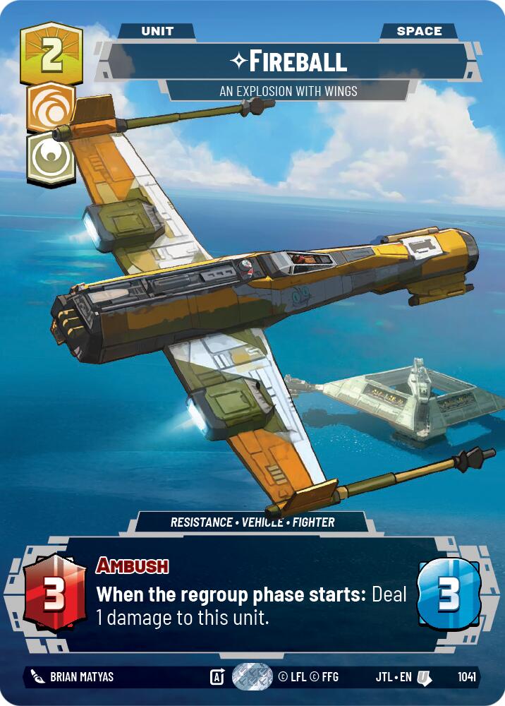 Star Wars: Unlimited: Fireball - An Explosion With Wings (Prestige) card image