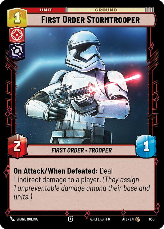 Star Wars: Unlimited: First Order Stormtrooper (Foil) card image