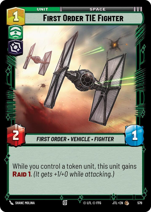 Star Wars: Unlimited: First Order TIE Fighter (Foil) card image