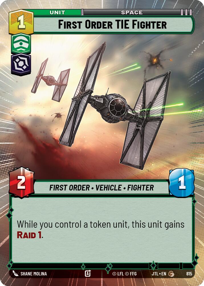 Star Wars: Unlimited: First Order TIE Fighter (Hyperspace Foil) card image