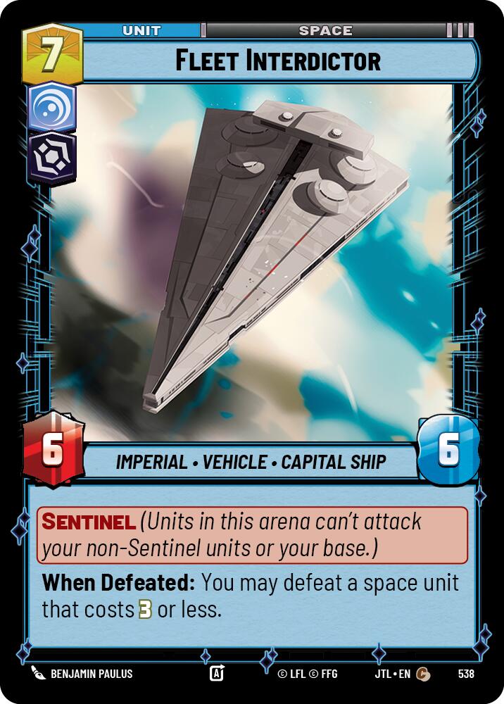 Star Wars: Unlimited: Fleet Interdictor (Foil) card image