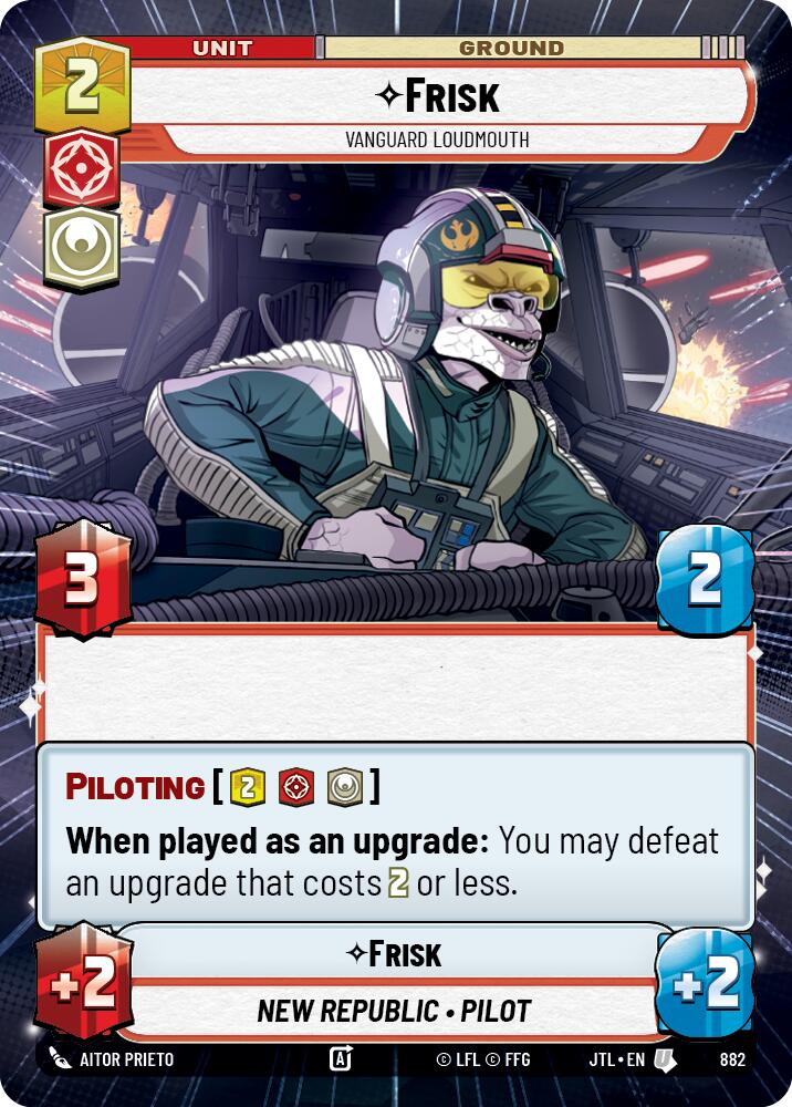 Star Wars: Unlimited: Frisk - Vanguard Loudmouth (Hyperspace Foil) card image