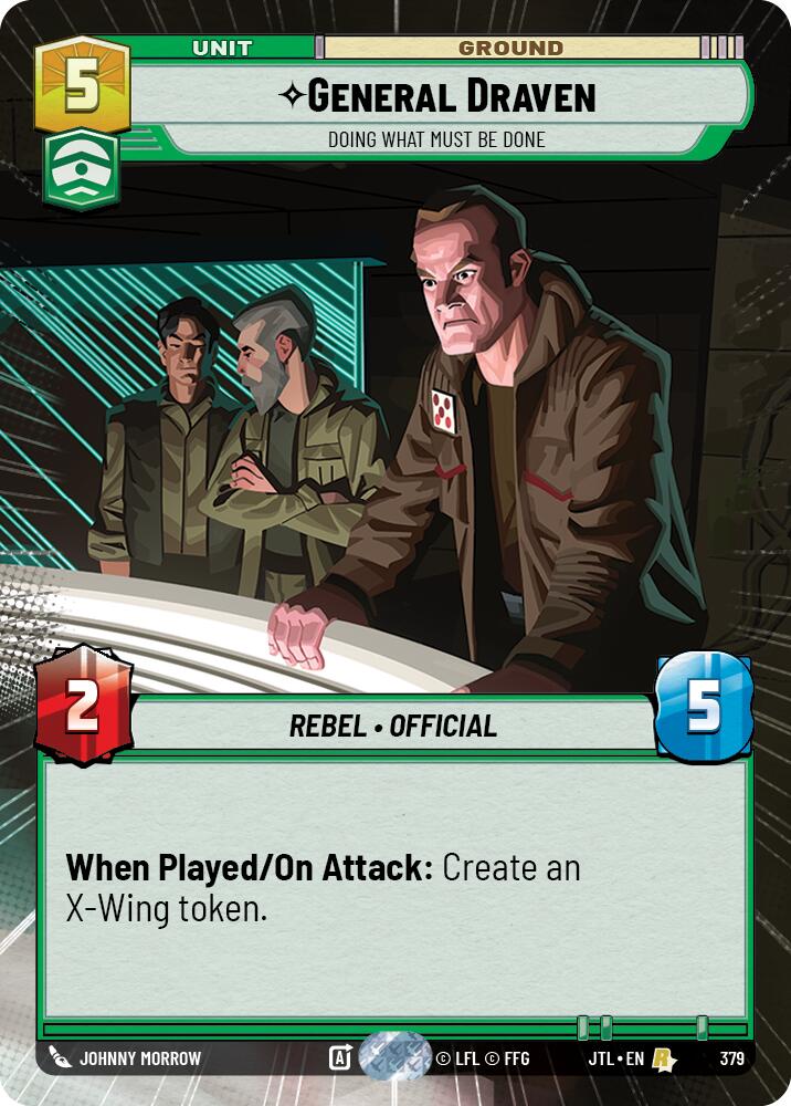 Star Wars: Unlimited: General Draven - Doing What Must Be Done (Hyperspace) card image