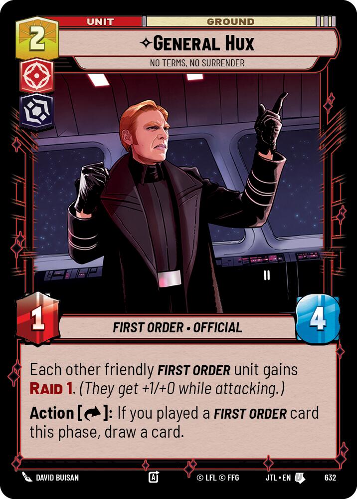 Star Wars: Unlimited: General Hux - No Terms, No Surrender (Foil) card image