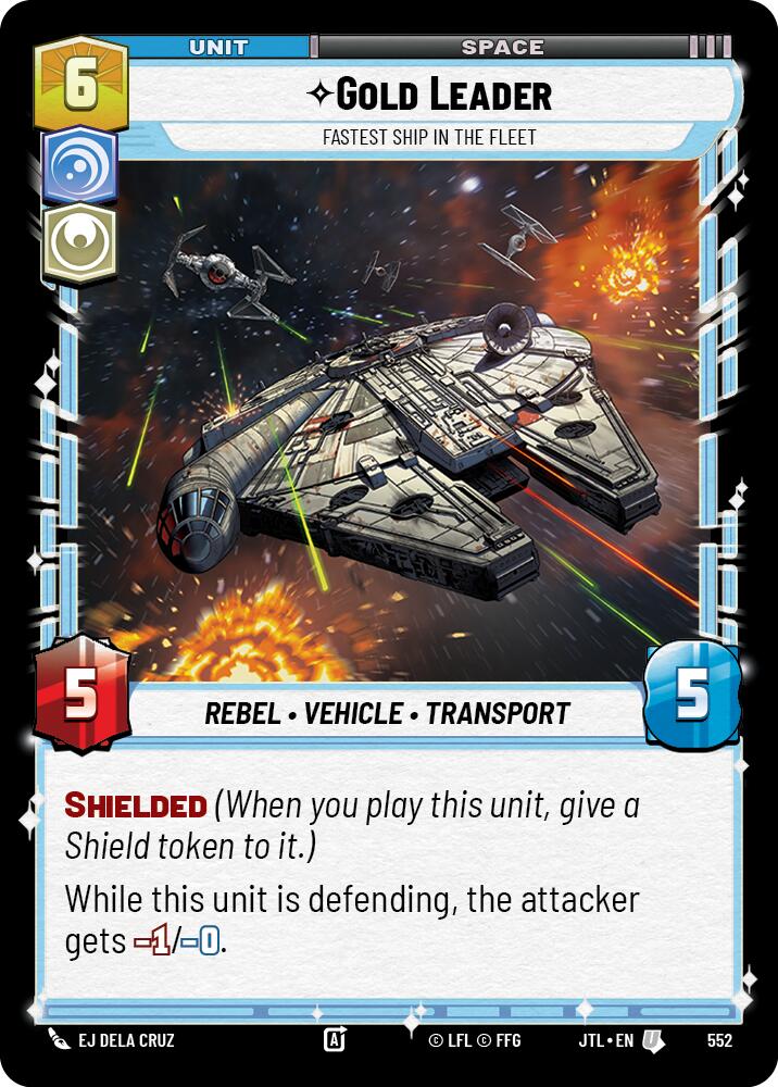 Star Wars: Unlimited: Gold Leader - Fastest Ship in the Fleet (Foil) card image