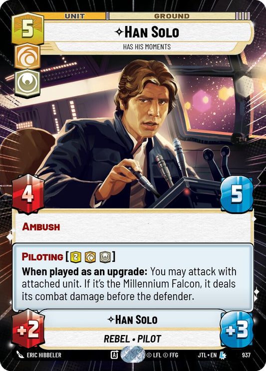 Star Wars: Unlimited: Han Solo - Has His Moments (Hyperspace Foil) card image