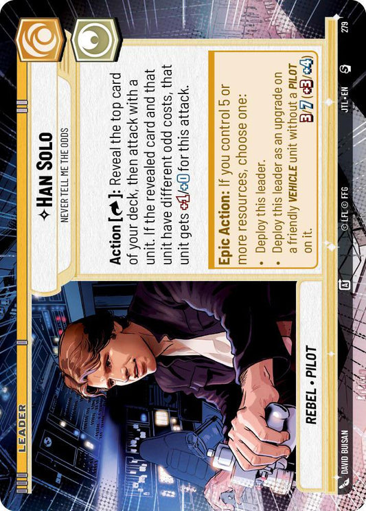 Star Wars: Unlimited: Han Solo - Never Tell Me the Odds (Hyperspace) card image