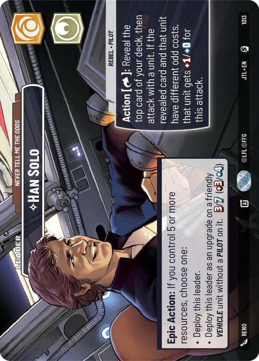 Star Wars: Unlimited: Han Solo - Never Tell Me the Odds (Showcase) card image