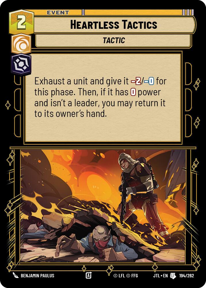 Star Wars: Unlimited: Heartless Tactics card image