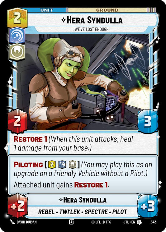 Star Wars: Unlimited: Hera Syndulla - We've Lost Enough (Foil) card image